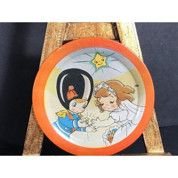 Vintage Ohio Art toy Tin lithograph tea cup saucer - Picture 2 of 10